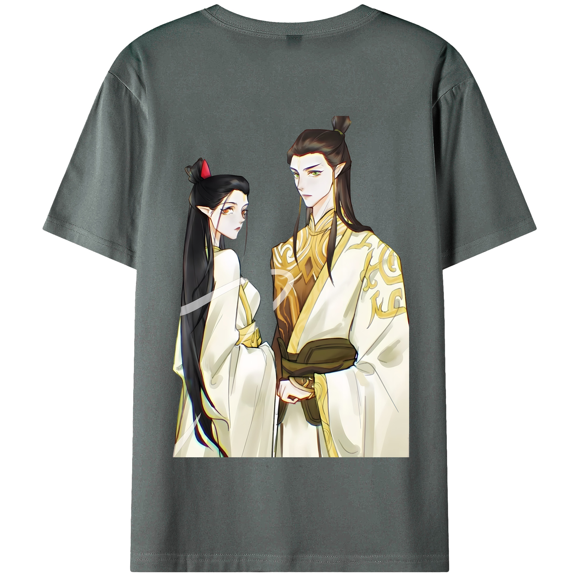 （画像用） Ne Zha 2 ナタ 魔童の大暴れ 綿100％半袖Tシャツ（背面プリント）